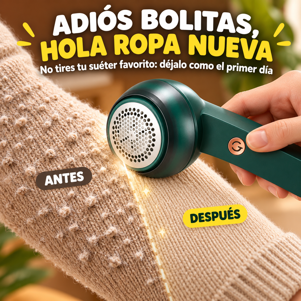 Removedor de Pelusas Eléctrico – Adiós Bolitas + ENVIO GRATIS + REGALO
