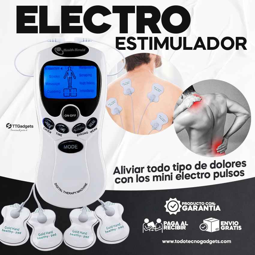 Electro Estimulador para Aliviar el Dolor con 8 modos para Todo el Cuerpo UltraHealthy® + Envio Gratis