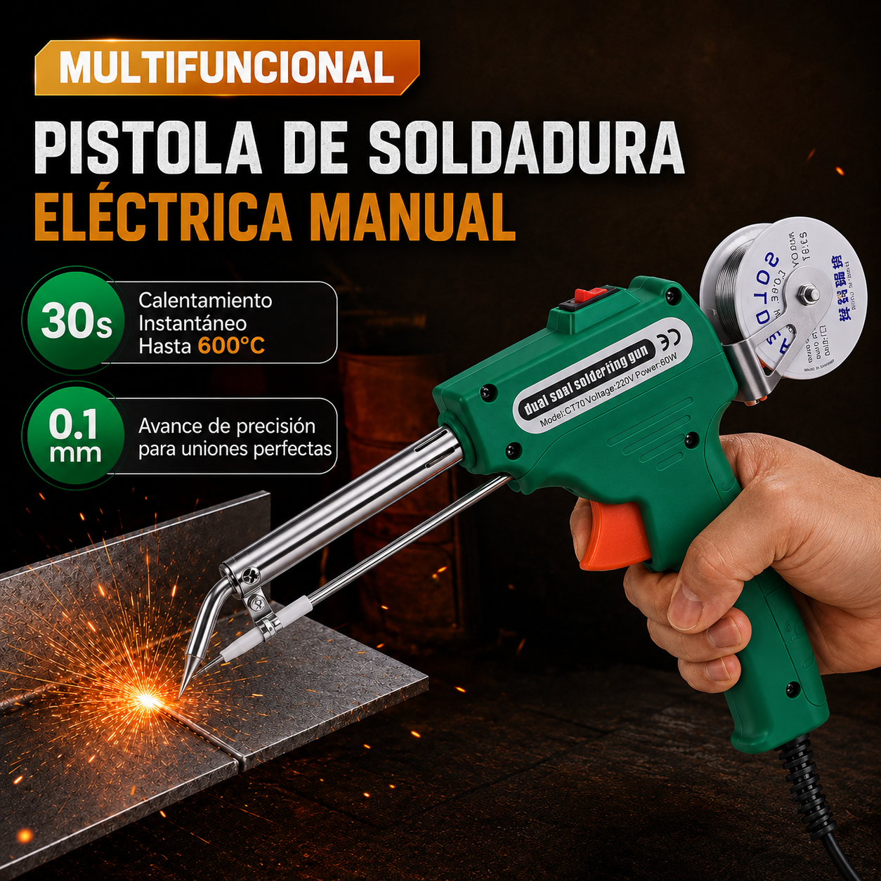 Soldador Eléctrico 60W de Alta Eficiencia + Envio Gratis