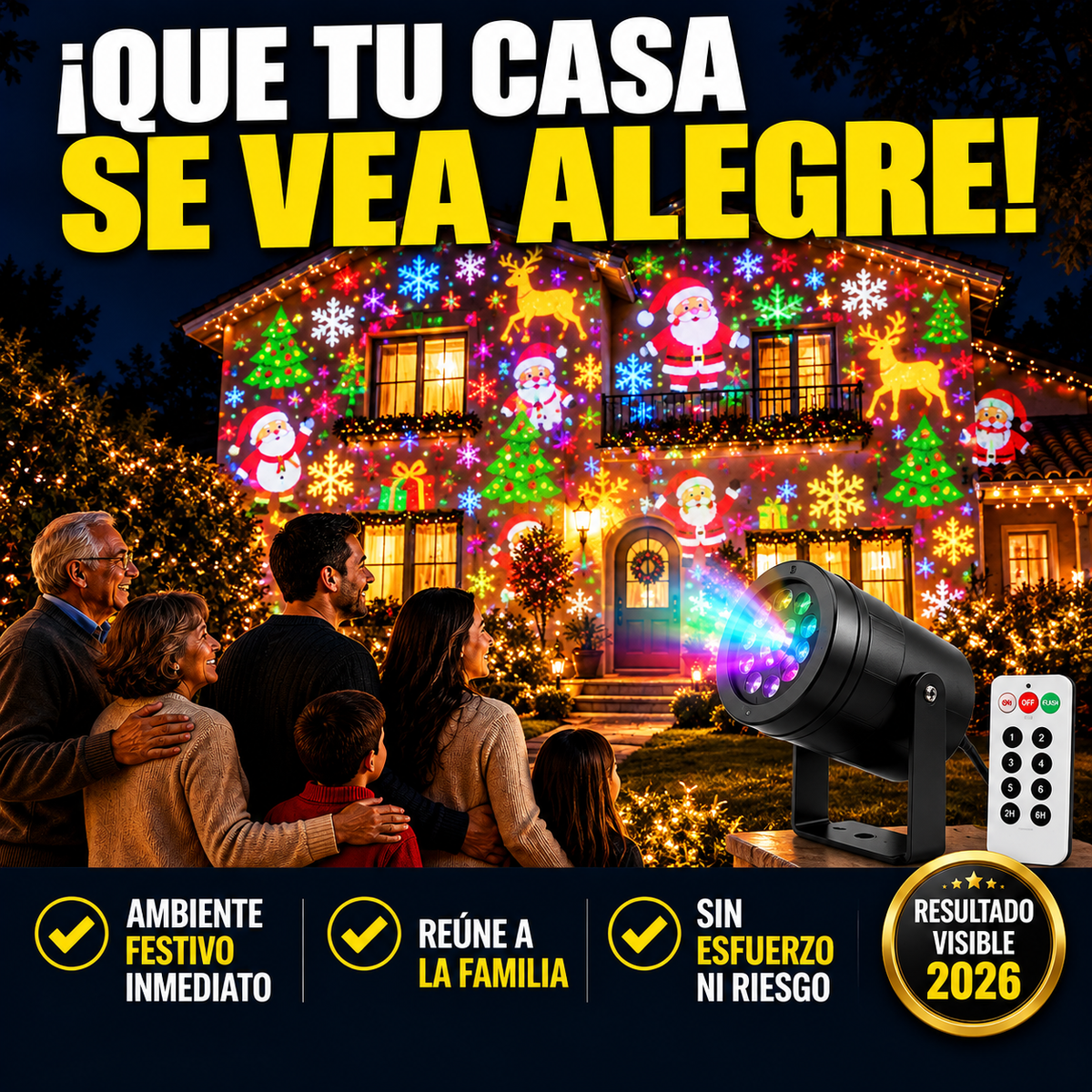 Proyector de Luces LED Navideñas + ENVIO GRATIS + REGALO