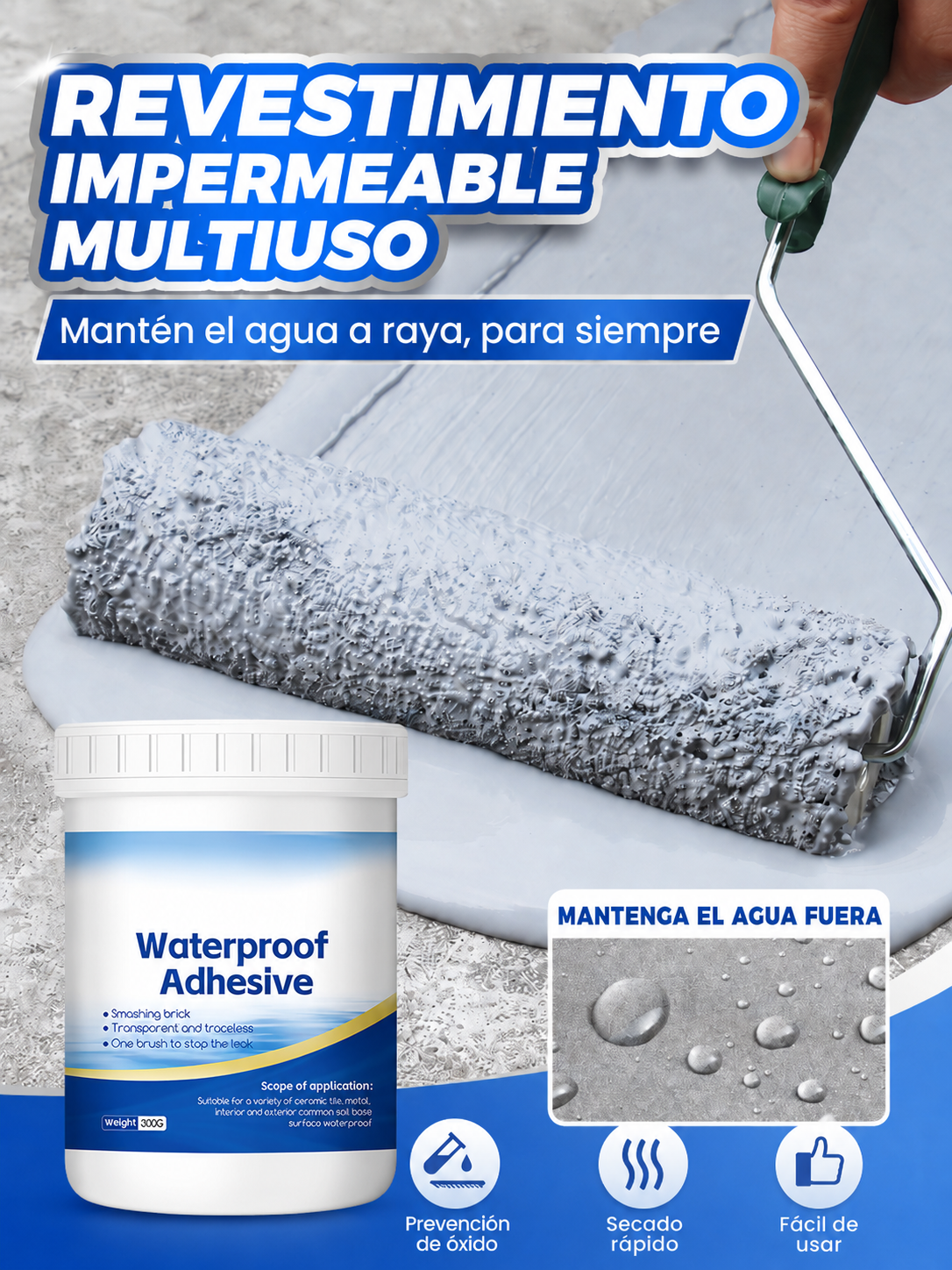 Revestimiento de poliuretano multiusos impermeable,¡Protección duradera, protege cada centímetro de tu espacio! 💧🏡 + Envio Gratis + Regalo