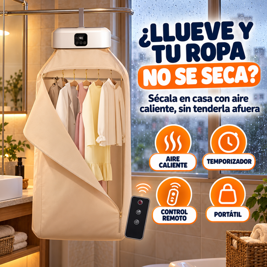 Secadora de Ropa Portátil con Control Remoto y Temporizador + ENVIO GRATIS + REGALO