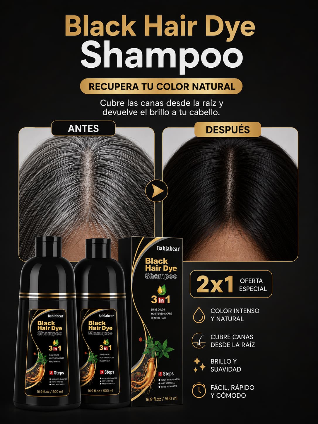 Shampoo Cubre Canas - 2X1.