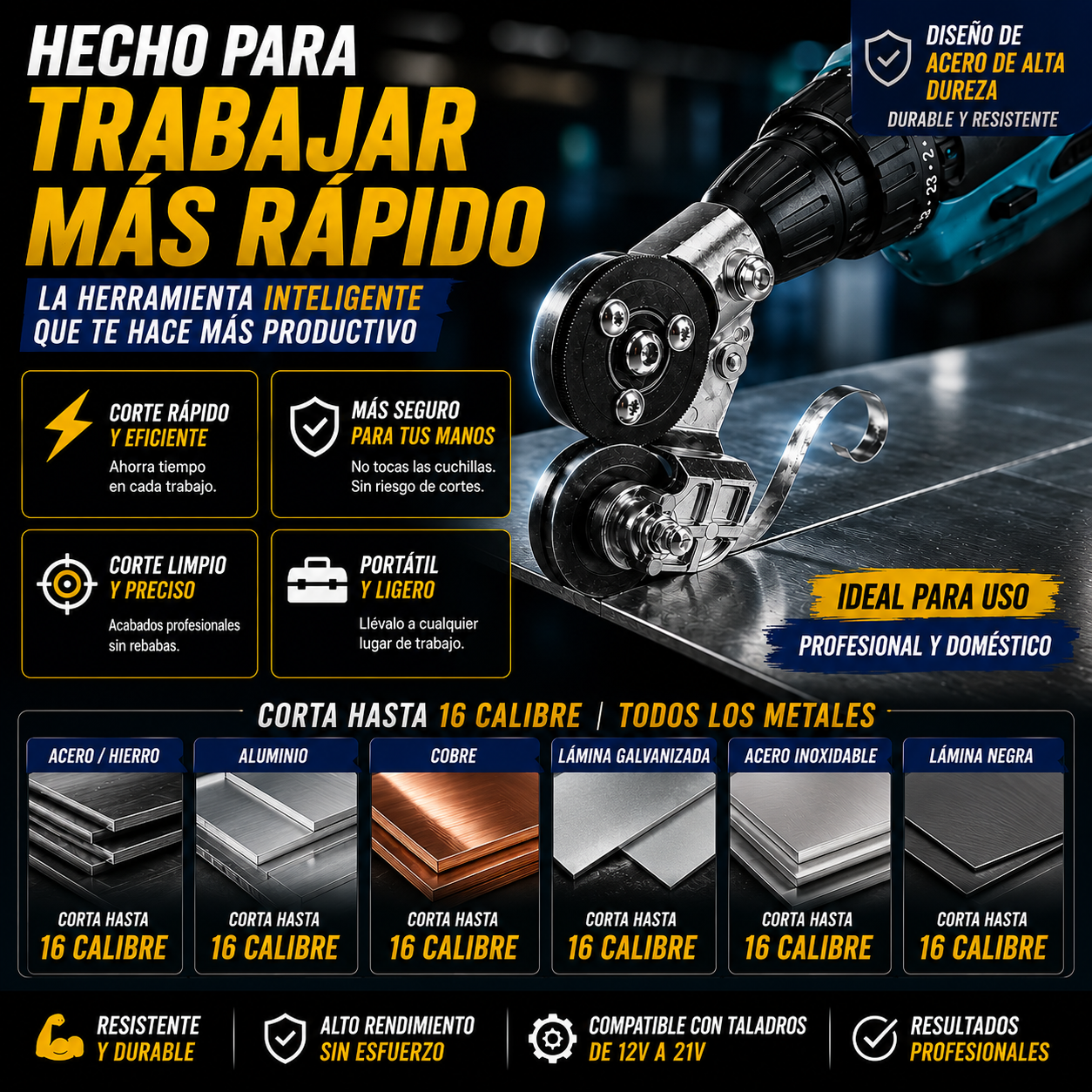 Cortador de Metal Pro + envio gratis