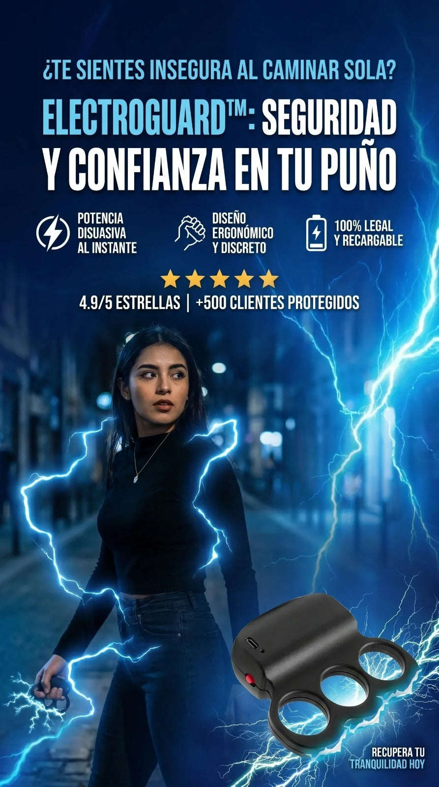 Manopla Taser ElectroGuard™ Más Regalo + ENVIO GRATIS + REGALO