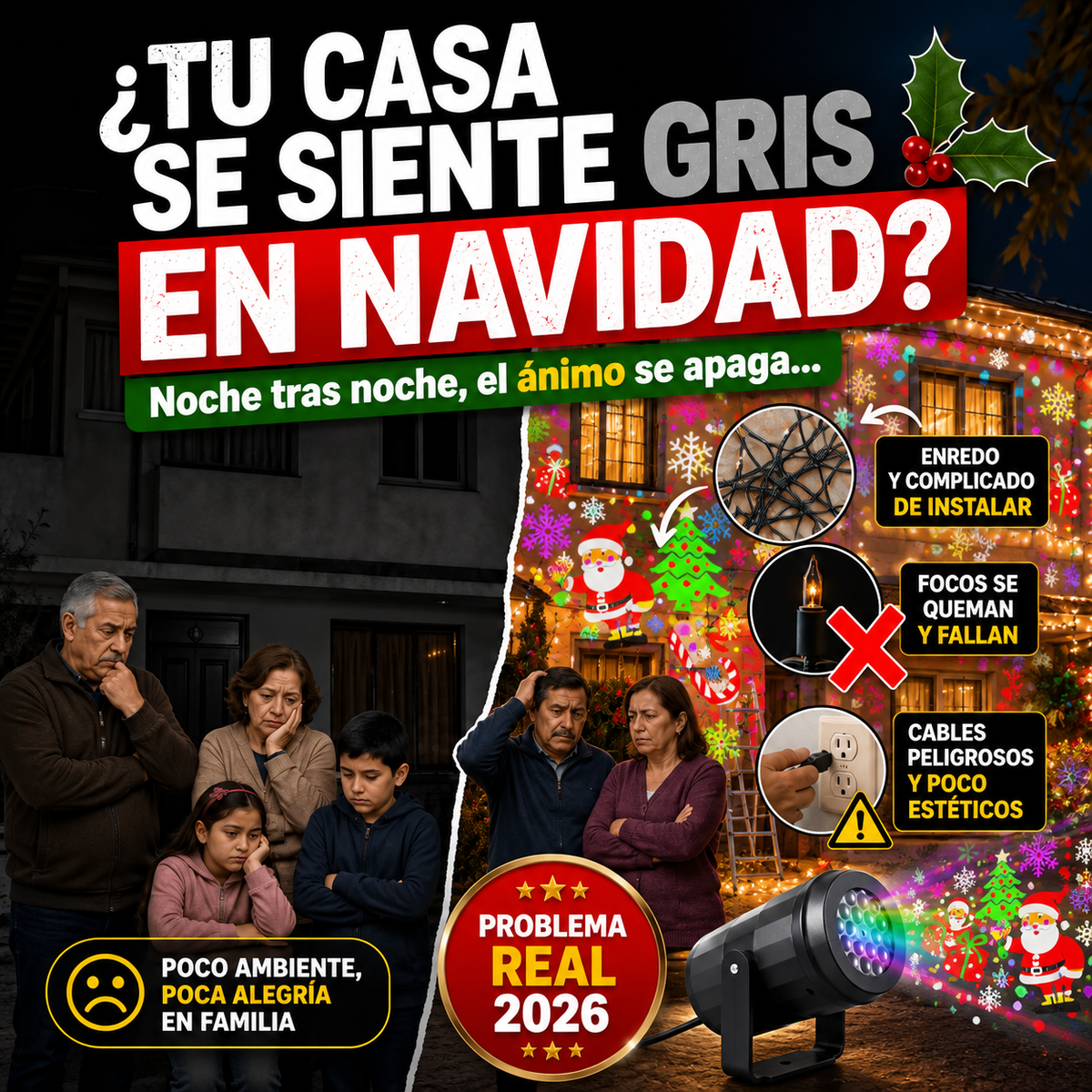 Proyector de Luces LED Navideñas + ENVIO GRATIS + REGALO