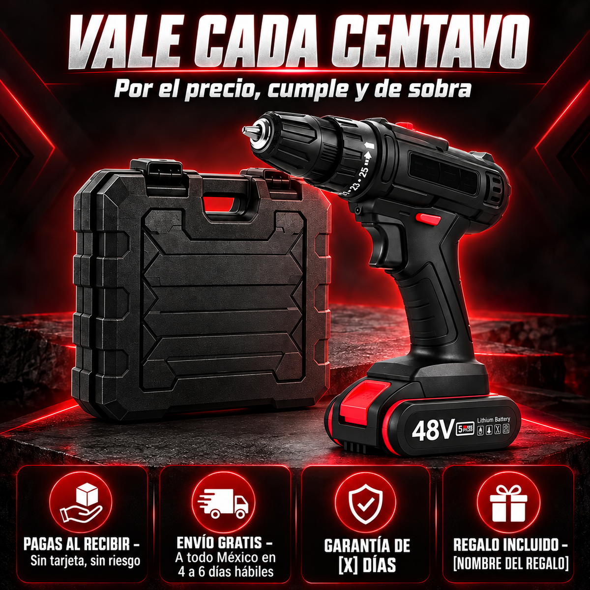 Kit Destornillador Inalambrico Taladro Electrico 2 En 1 + ENVIO GRATIS + REGALO