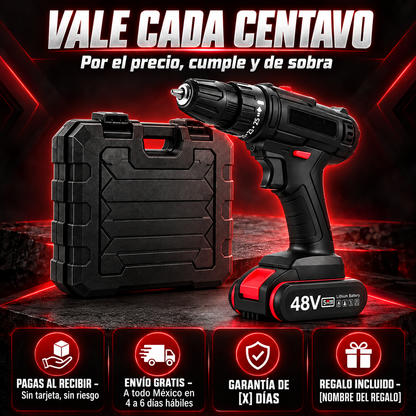 Kit Destornillador Inalambrico Taladro Electrico 2 En 1 + ENVIO GRATIS + REGALO