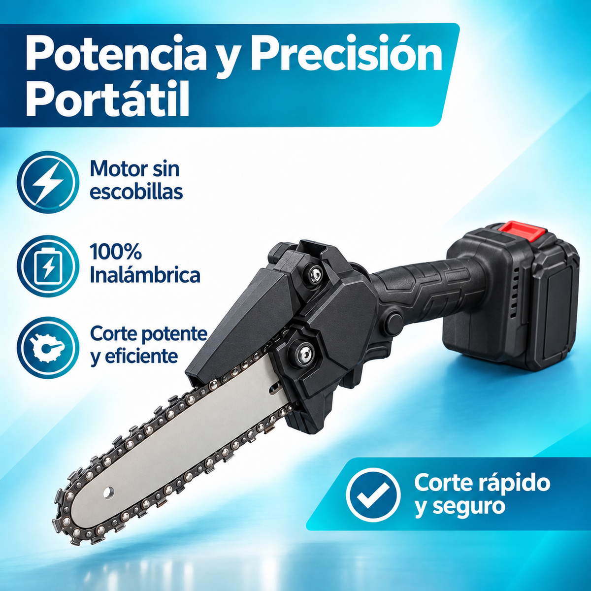 Motosierra Recargable Electrica + ENVIO GRATIS + REGALO