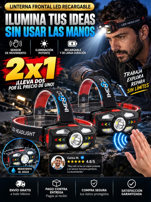 Linterna Manos Libres – ¡2x1 HOY!